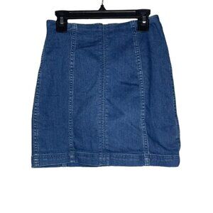 Free People High Rise Jean Skirt